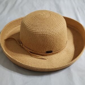 SUN N SAND Chic Tan Wide-Brim Hat